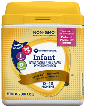 Member's Mark Infant Formula Compare to Enfamil Infant