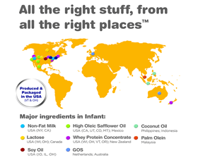 Member's Mark Infant Formula Source Map